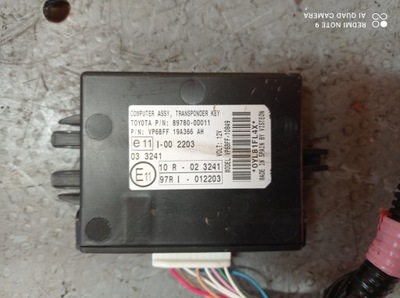 Модуль иммобилайзер toyota yaris ii 89780-0d011 фото №1