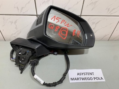Дзеркало зовнішнє audi q8 4m8 4m праве 15 pin асистент система контролю сліпих зон фото №1