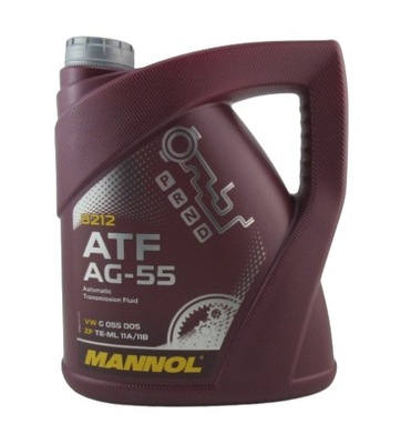 МАСЛО MANNOL ATF AG-55 VW G055005 ZF TE-ML11A TE-ML11B ЖЕЛТЫЙ 4L