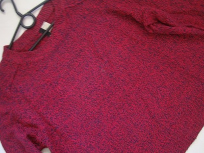 CZERWONY sweter melanż H&M r.44/46