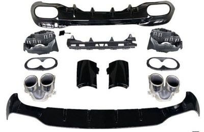 Диффузор mercedes c118 насадки хром look amg фото №1