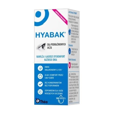 Hyabak, nawilżające krople do oczu 10 ml