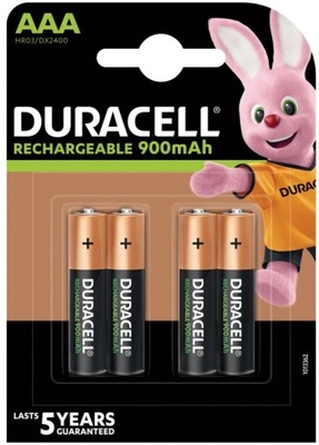 Duracell Akumulator AAA pojemność 900 mAh 4szt