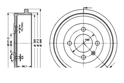 Ate тормозные барабаны тормозные seat arosa cordoba cordoba var фото №1