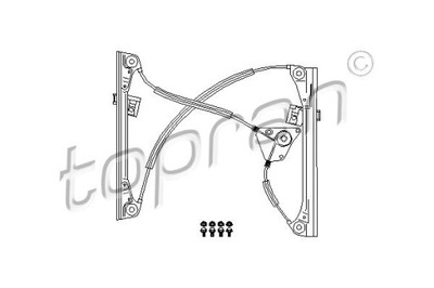 TOPRAN 111 265 PODN.SSZYBY PRZ LE ELE VW POLO 01- 