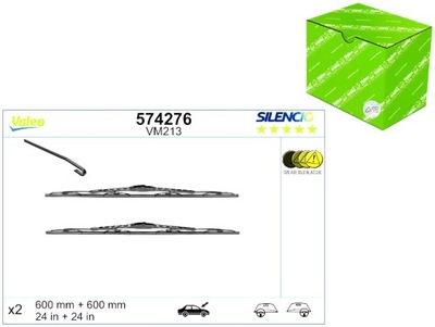 LIMPIAPARABRISAS ESCOBILLAS SZKIELETOWE PARTE DELANTERA 2 PIEZAS VM213 SILENCIO 600MM IVECO  