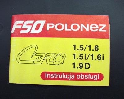 FSO POLONEZ Caro (1992) - Instrukcja Obsługi