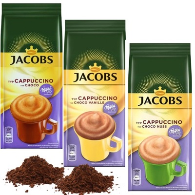 Kawa cappuccino Jacobs Milka ZESTAW CHOCO 3x500 g