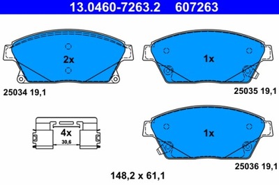 ZAPATAS DE FRENADO OPEL P. ASTRA J 09-/ZAFIRA C 11- DISCO 300MM  