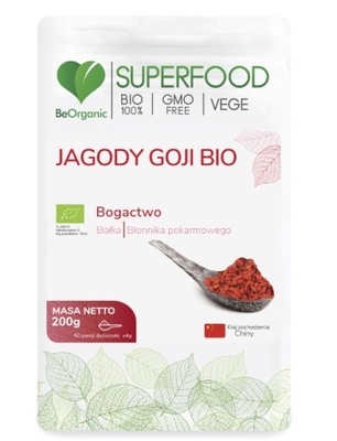 JAGODY GOJI BIO 200g Aliness BŁONNIK witamina C