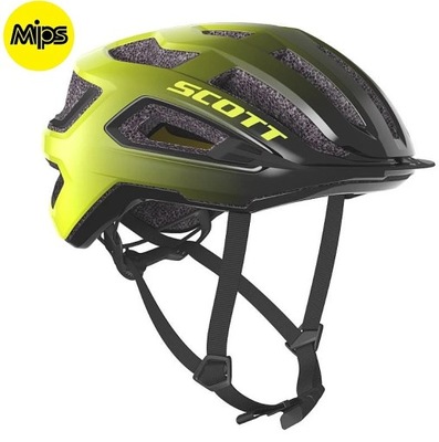 KASK SCOTT ARX-PLUS BLACK/YELLOW RC M IDEALNY DO GRAVELA Z MIPSEM