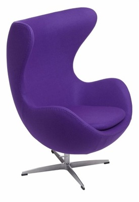 Fotel Jajo fioletowy kaszmir Premium Ins EGG Chair