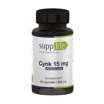 Supplife Cynk 15 mg 60 kaps PIKOLINIAN CYNKU