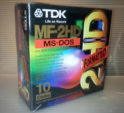 Dyskietki TDK 3,5'' MF-2HD MS-DOS FORMATED 1,44 MB