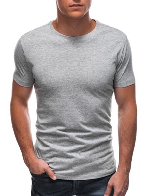 T-shirt męski basic EM-TSBS-0100 szary/melanżowy L