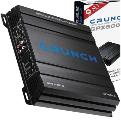 MOCNY WZMACNIACZ CRUNCH 600W DO AUTA SAMOCHODU