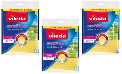 VILEDA ścierka Actifibre okienna żółta x 3szt