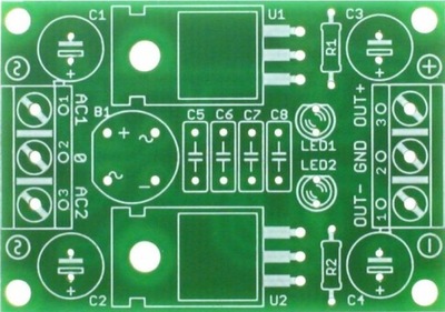 Modułowy zasilacz symetryczny, AVT3140 PCB