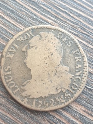 Francja 2 sole, 1792 M