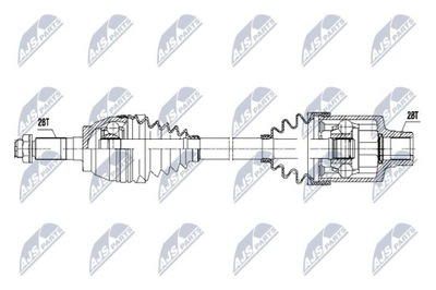 SEMI-EJE DE ACCIONAMIENTO MAZDA 3 1.6TD MZRCD 09- /PRAWA/  