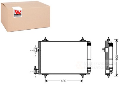 CONDENSADOR DE ACONDICIONADOR CITROEN C5 II C5 3 C6 PEU  