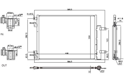 NISSENS KONDENSATORIUS KONDICIONAVIMO OPEL KARL 1.0 1.0LPG 01.15-03.19 