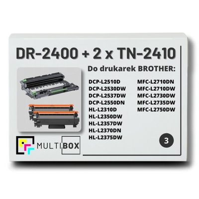 2x Toner TN2410 + Bęben DR-2400 Brother HL-L2350