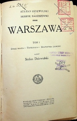 Warszawa Tom I ok 1913 r