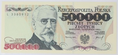 Banknot 500 000 zł 1993 rok - Seria L