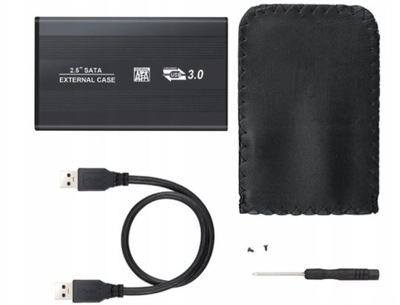 OBUDOWA DYSKU 2,5'' KIESZEŃ HDD SATA USB 3.0 BLACK