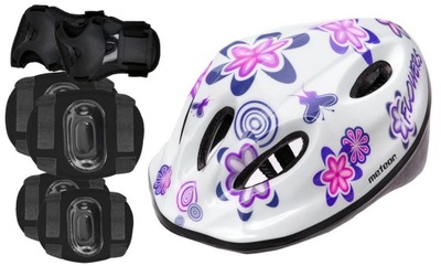 KASK ROWEROWY DZIECIĘCY Z OCHRANIACZAMI S 48-52