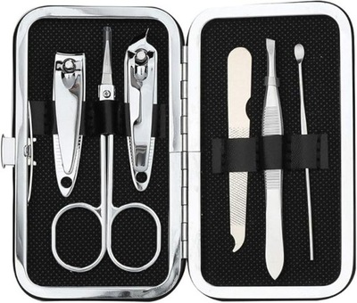 ZESTAW DO MANICURE PRZYBORNIK PAZNOKCI 6 ELEMENTÓW