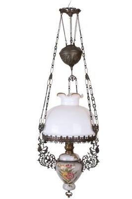 PAŁACOWA WISZĄCA LAMPA NAFTOWA
