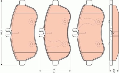 ZAPATAS DE FRENADO PARTE DELANTERA MERCEDES W204, W212, S204,  