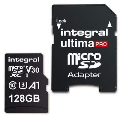 KARTA PAMIĘCI INTEGRAL MicroSD 128GB V30 U3 100MBs