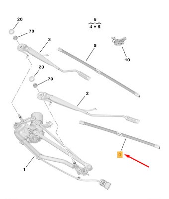 CITROËN C4 CACTUS FRONT WIPER BLADE LEFT -  