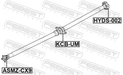 Підпора вала привідного kcb-um febest kia sorento фото №1