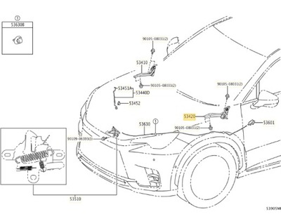 Оригінальний номер lexus петля капот лівий lexus lbx 5342052600 фото №1