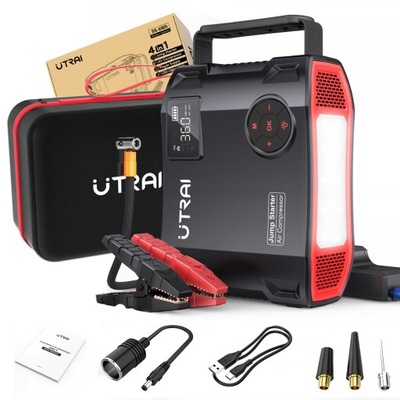 URZĄDZENIE ROZRUCHOWE ROZRUCH DO SAMOCHODU JUMP STARTER POWERBANK 4W1