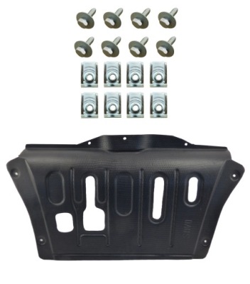 Dacia duster 2010 - 2017 защита pod двигатель + клипсы фото №1