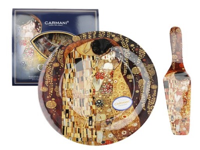 Talerz dekoracyjny z łopatką - G. Klimt, Pocałunek