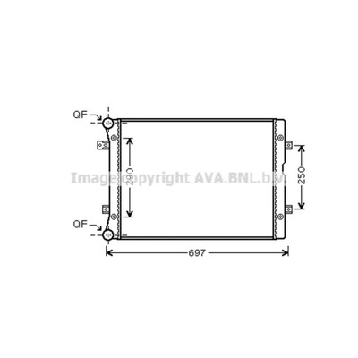 РАДИАТОР, СИСТЕМА ОХЛАЖДЕНИЯ ДВИГАТЕЛЯ AVA QUALITY COOLING VNA2283