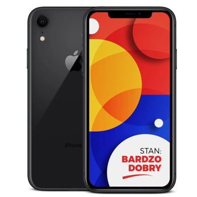 APPLE IPHONE XR BLACK 64GB | ZESTAW+GRATIS | KL.A+