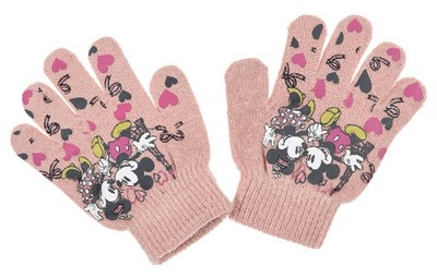 Różowe rękawiczki dziewczęce Disney Myszka Minnie