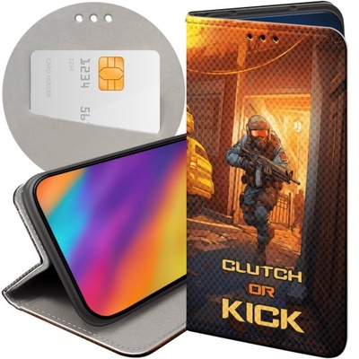 ETUI Z KLAPKĄ DO SAMSUNG GALAXY A32 4G WZORY CS GO COUNTER-STRIKE FUTERAŁ
