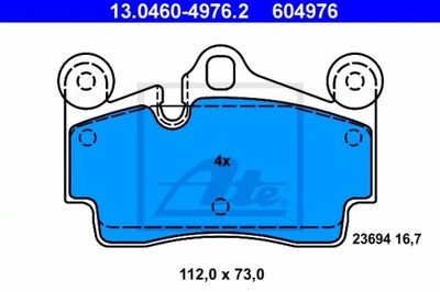 13.0460-4976.2 ZAPATAS HAM.TYL VW TOUAREG 02-  