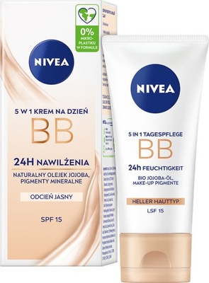 Nivea BB Krem 5 w 1 Nawilżający SPF15 odcień jasny