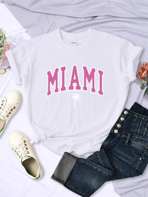 Miami Beach Florida USA Street Printed T-Shirt Wo