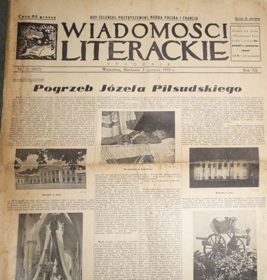 WIADOMOŚCI LITERACKIE 1935/22 Pogrzeb Józefa Piłsudskiego KsaweryPruszyński