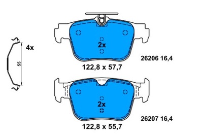 ATE КОЛОДКИ ТОРМОЗНЫЕ ЗАД AUDI A3 A3 ALLSTREET CUPRA FORMENTOR LEON